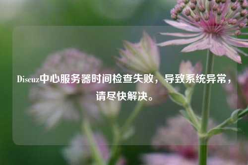Discuz中心服務器時間檢查失敗，導致系統異常，請盡快解決。