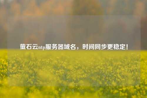 螢石云ntp服務器域名，時間同步更穩定！